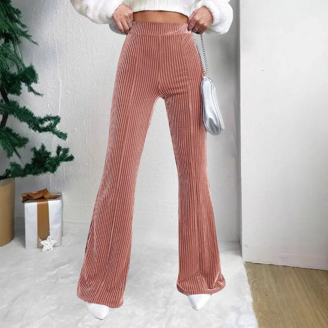 Amalia | Damen Samt Schlaghosen