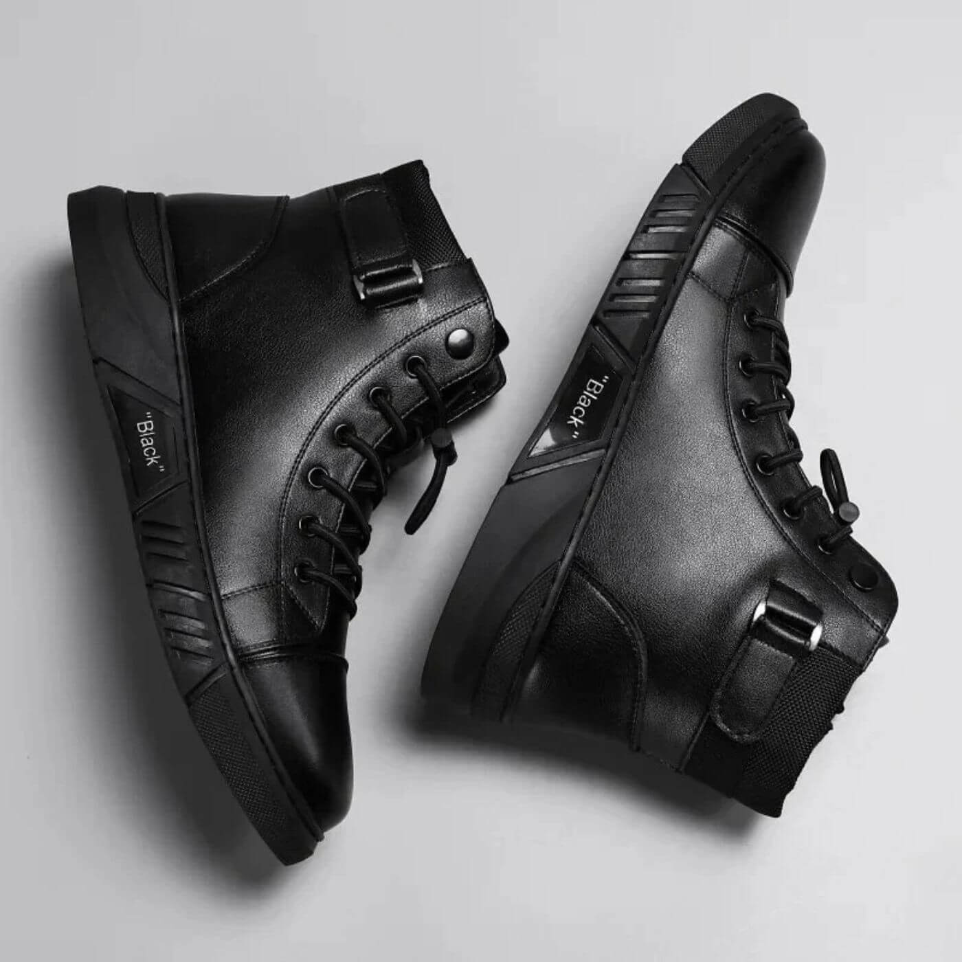 Axel™ - Orthopädische Schwarze Ledersneaker