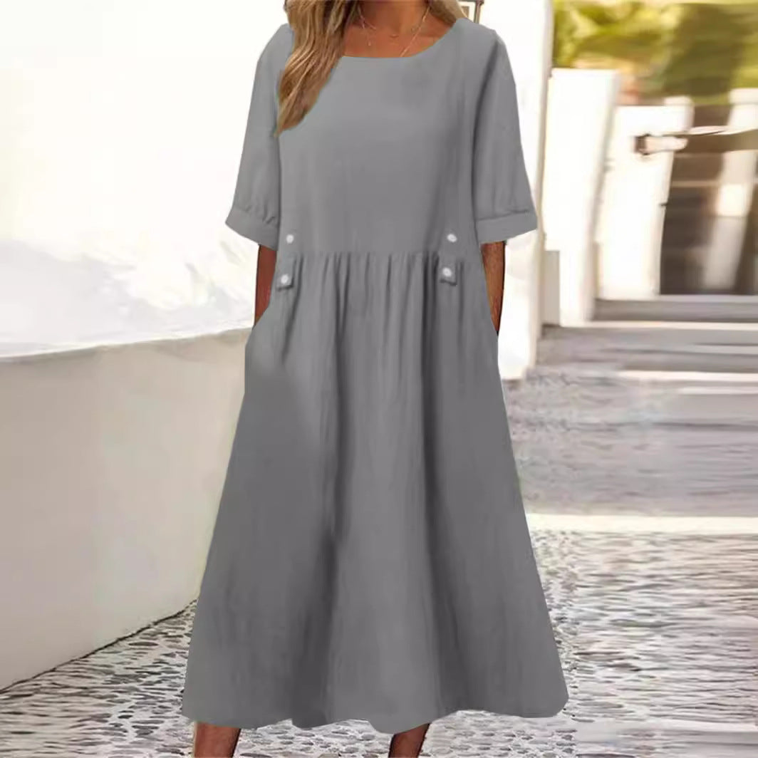 Mira | Damen Blumig Fließend Sommerkleid | Für Stil & Figurumschmeichelung