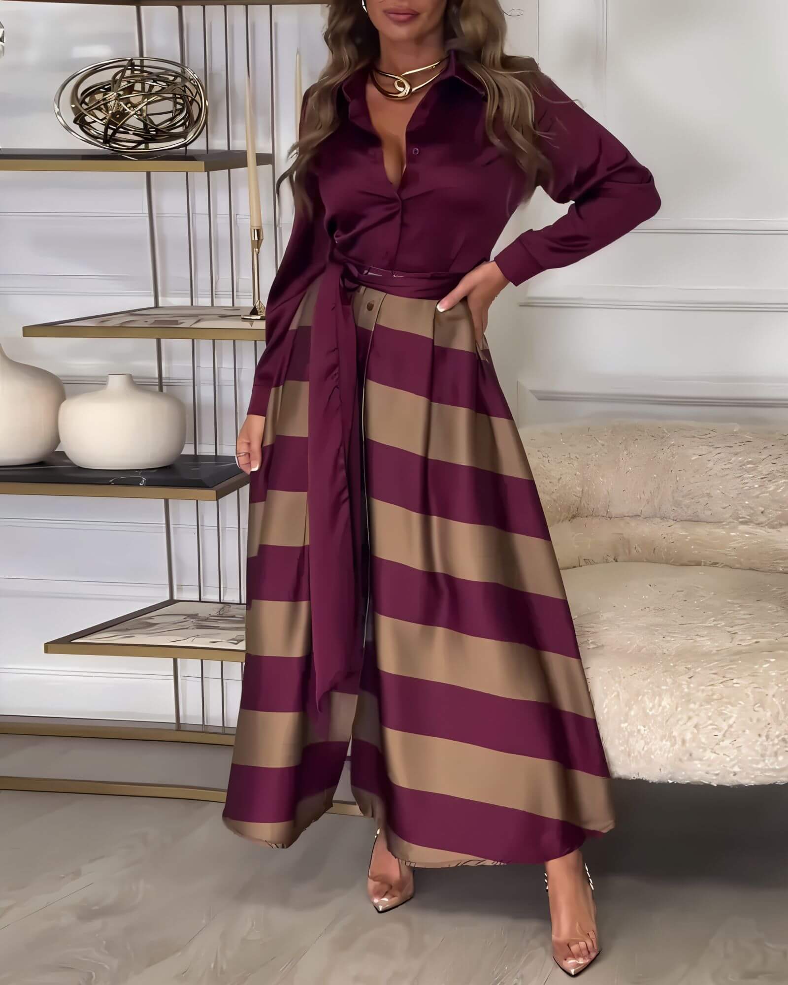 Peyton™ - Elegantes Satin-Set aus 2 Teilen