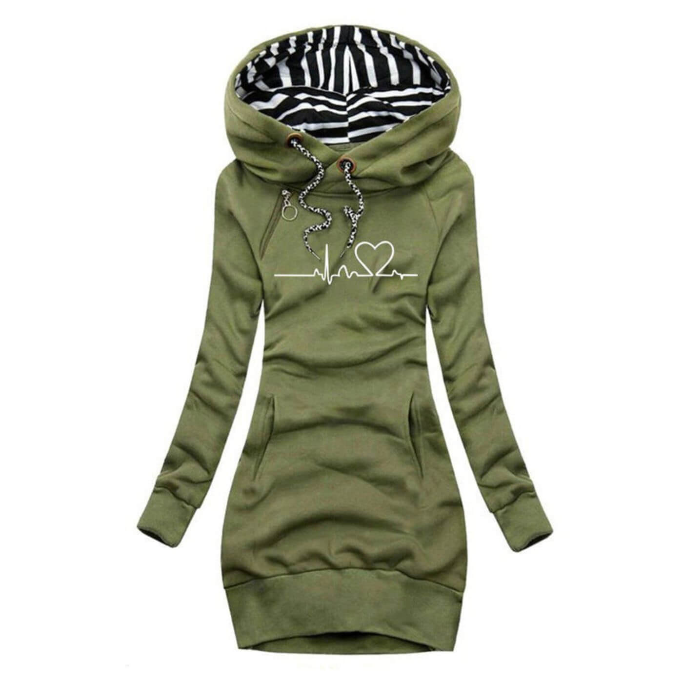 Salida™ - Kapuzenkleid mit Herzschlag-Print