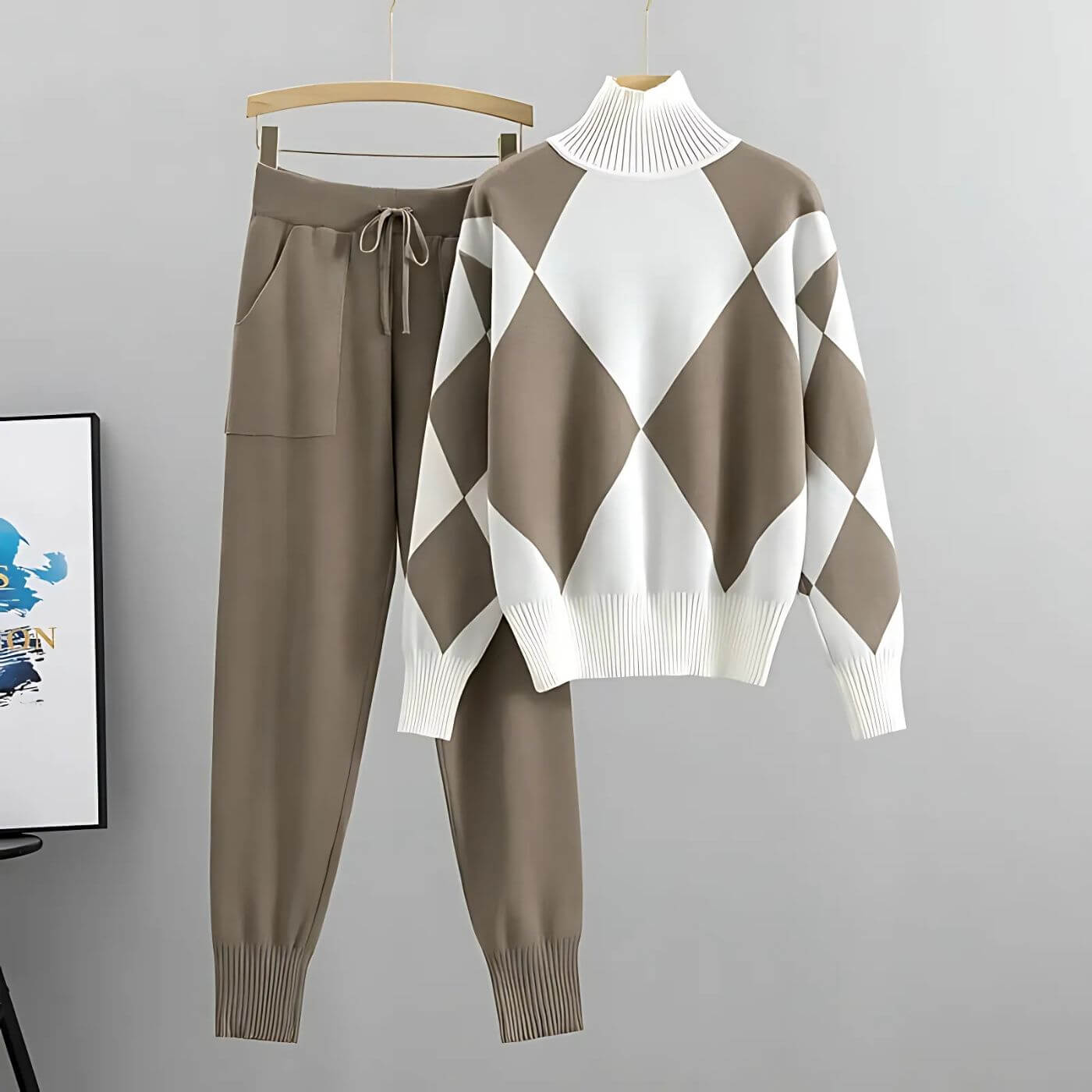 Viola™ - Stilvoller Rollkragenpullover 2-Teiler Set