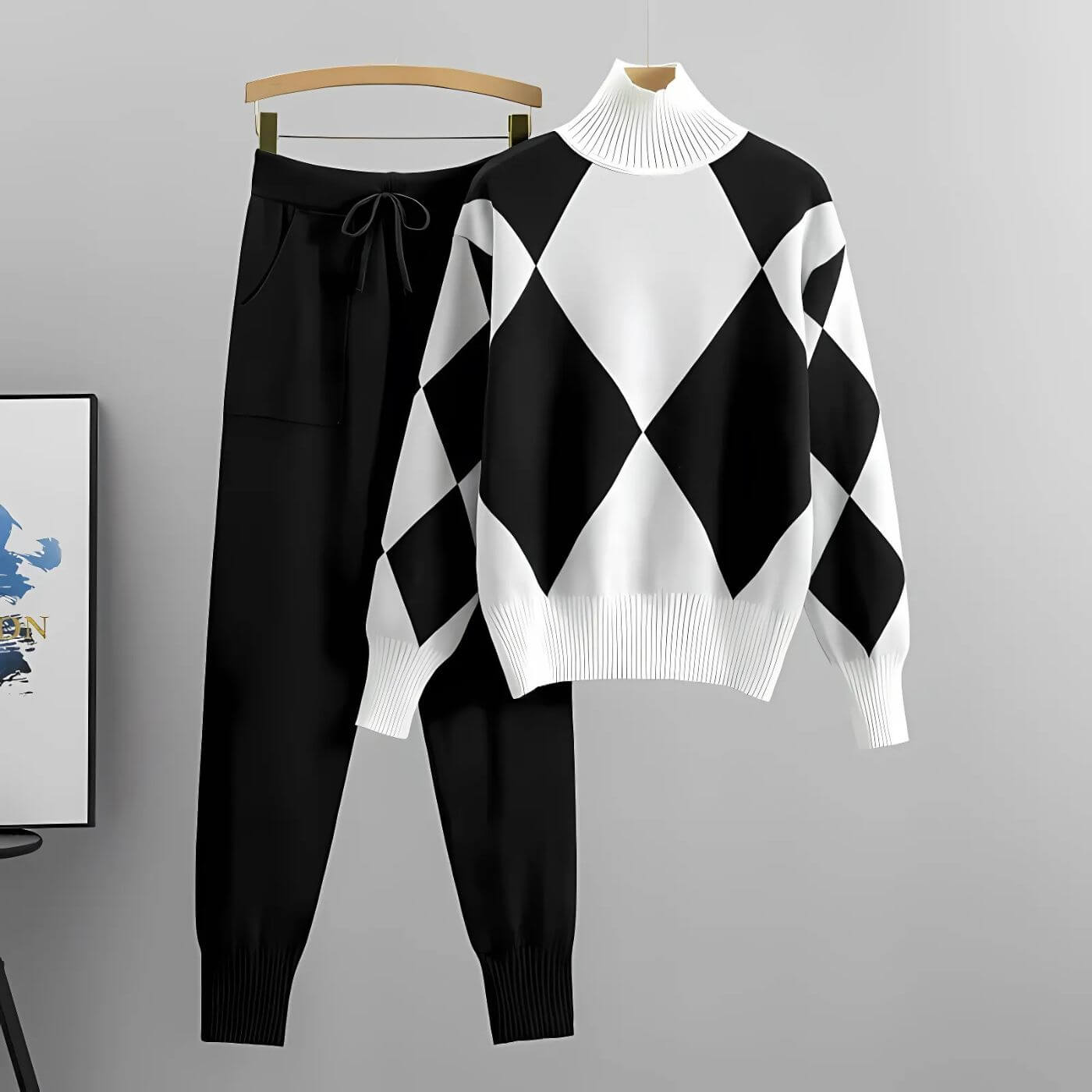 Viola™ - Stilvoller Rollkragenpullover 2-Teiler Set