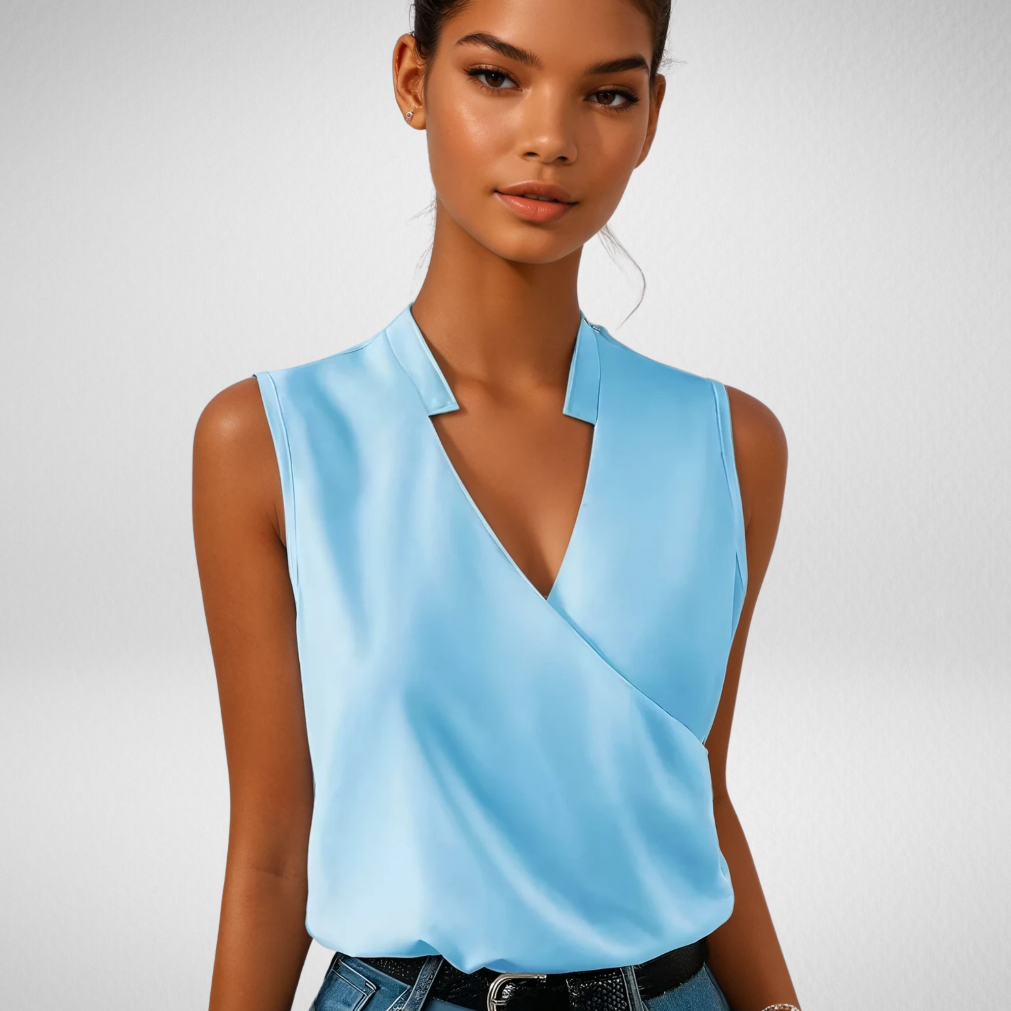 Alina | Damen Bluse V-Ausschnitt