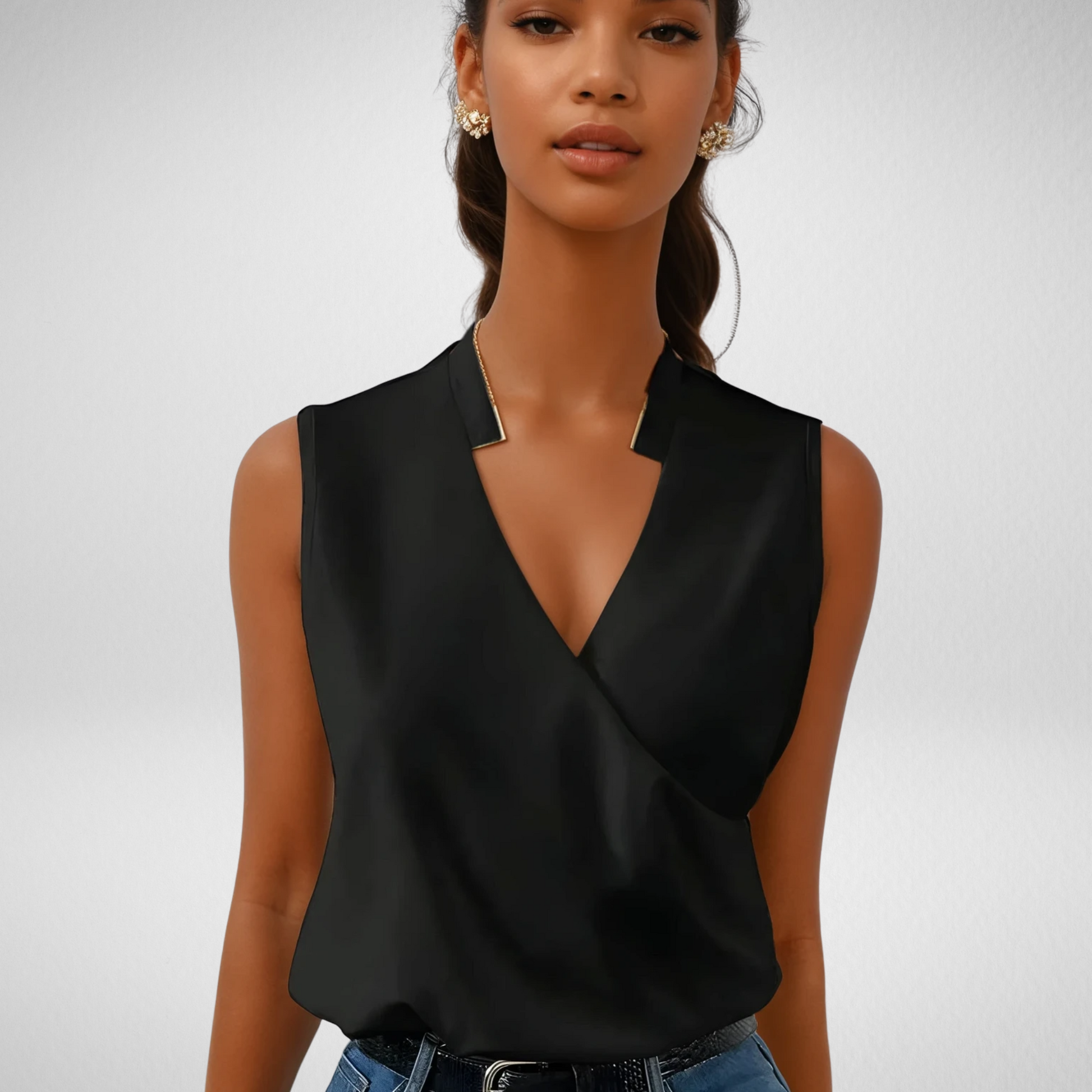 Alina | Damen Bluse V-Ausschnitt